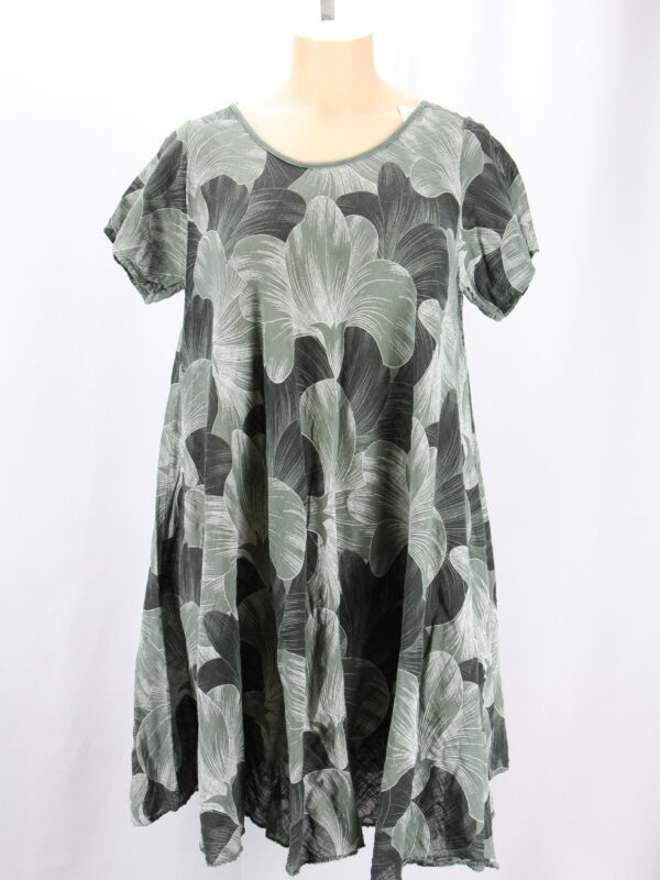 robe de femme vert olive a motif